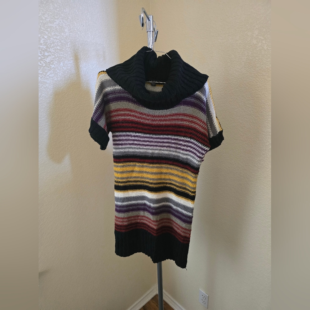 Tiana B Short Sleeve Turtle Neck Sweater Dress